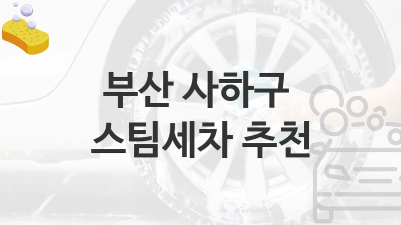 부산 사하구 
스팀세차 추천