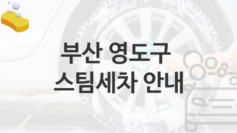 부산 영도구 
스팀세차 안내