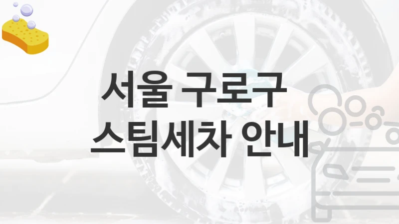 서울 구로구 
스팀세차 안내