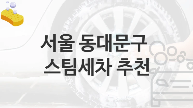 서울 동대문구 
스팀세차 추천