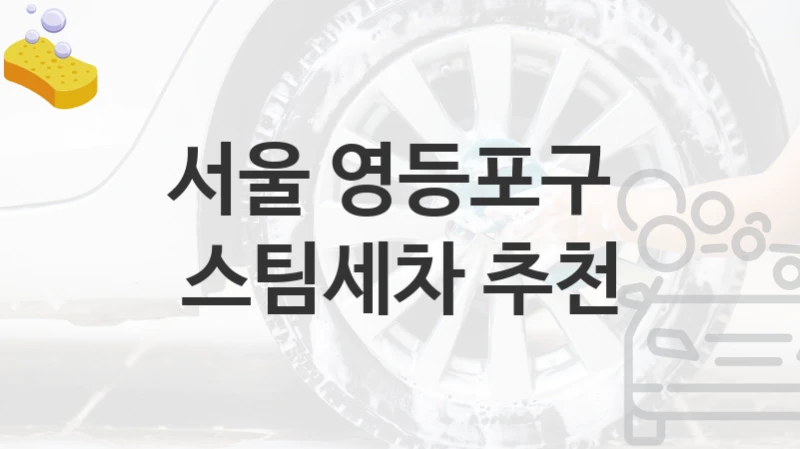 서울 영등포구 
스팀세차 추천