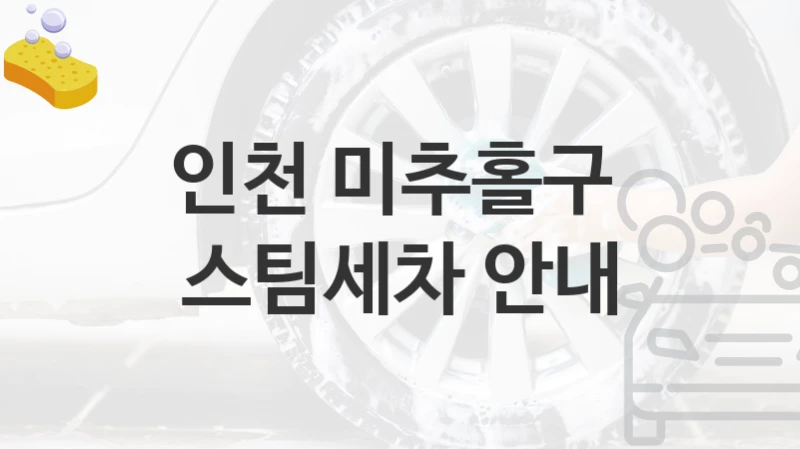 인천 미추홀구 
스팀세차 안내