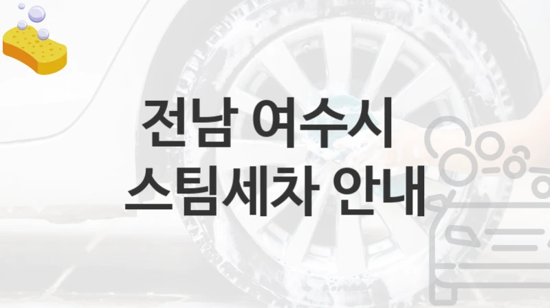 전남 여수시 
스팀세차 안내