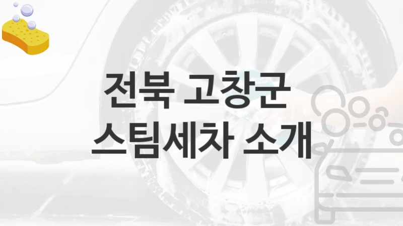 전북 고창군 
스팀세차 소개