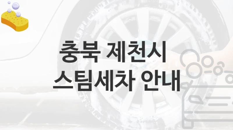 충북 제천시 
스팀세차 안내