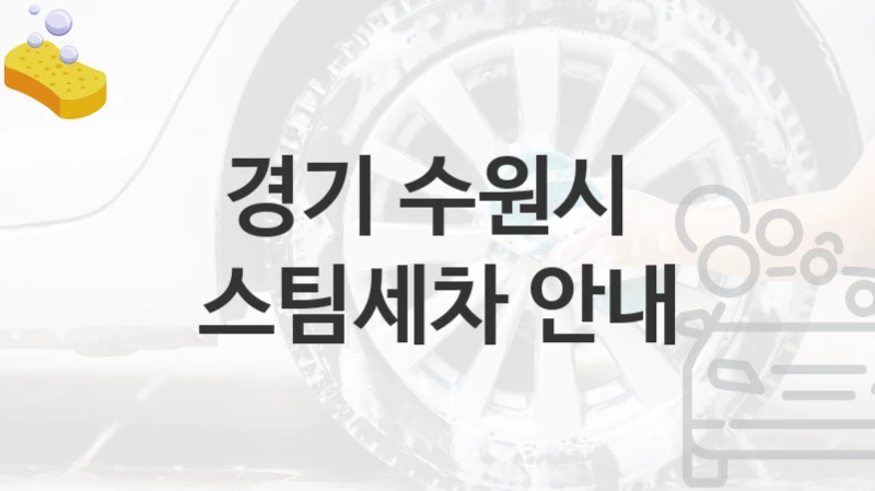 경기 수원시 
스팀세차 안내