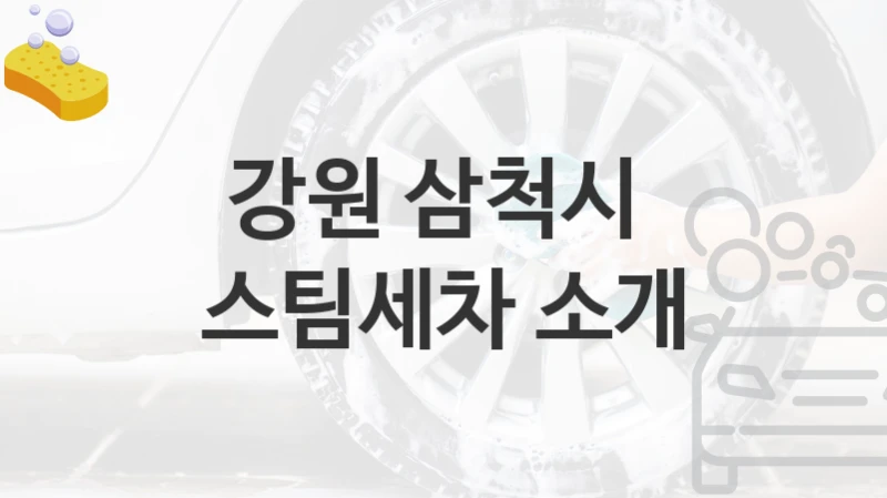 강원 삼척시 
스팀세차 소개