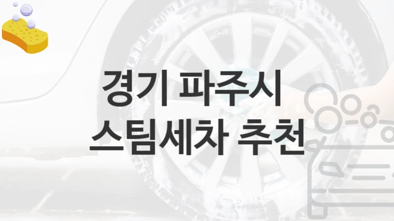 경기 파주시 차량 관리 필수 정보 – 스팀세차 옵션별 가격 분석