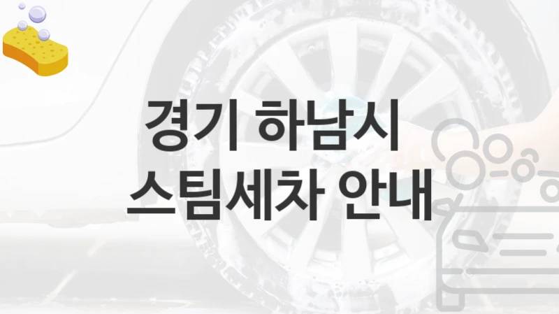 경기 하남시 
스팀세차 안내