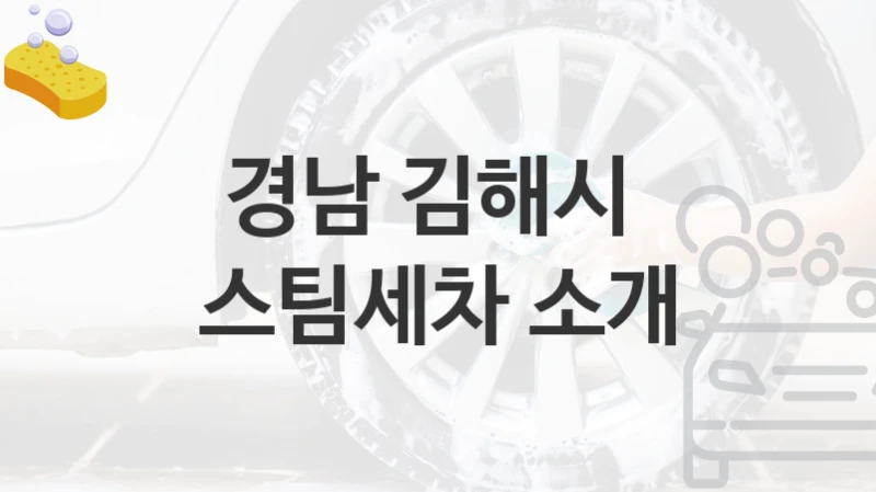경남 김해시 차종별 스팀세차 옵션별 세차 요금 안내