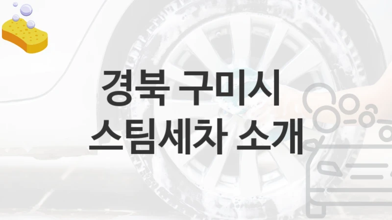 경북 구미시 
스팀세차 소개