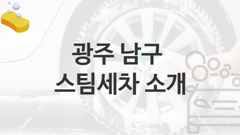 광주 남구 
스팀세차 소개