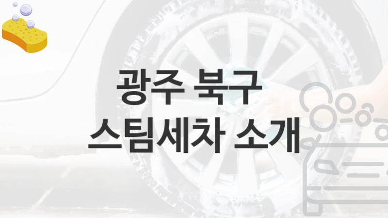 광주 북구 
스팀세차 소개