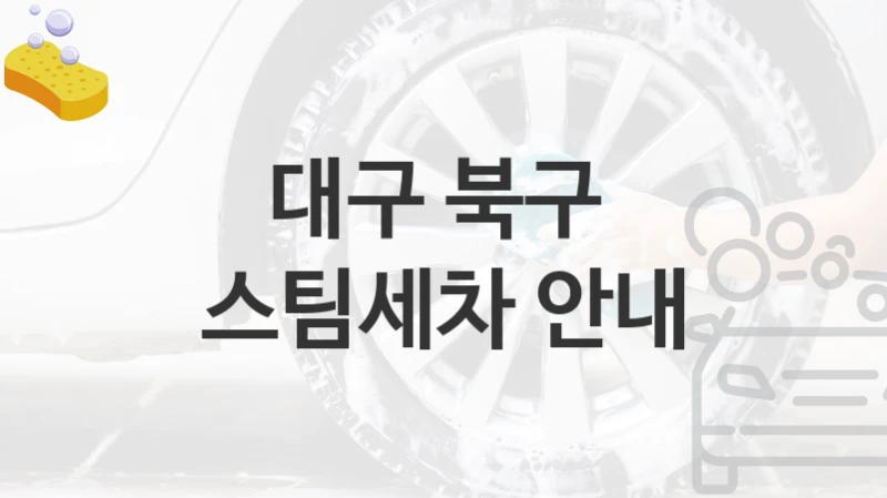 대구 북구 
스팀세차 안내