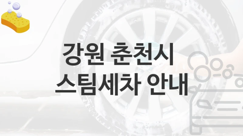 강원 춘천시 
스팀세차 안내