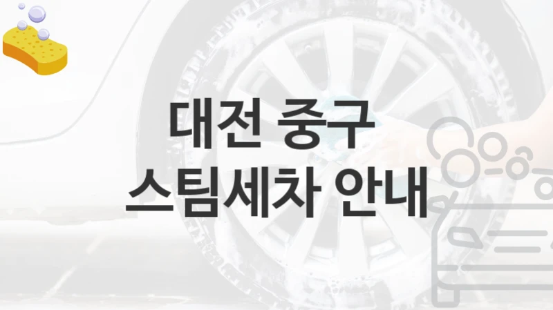 대전 중구 
스팀세차 안내