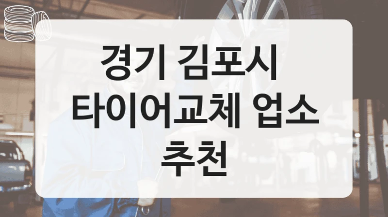 경기 김포시 
타이어교체 업소 추천