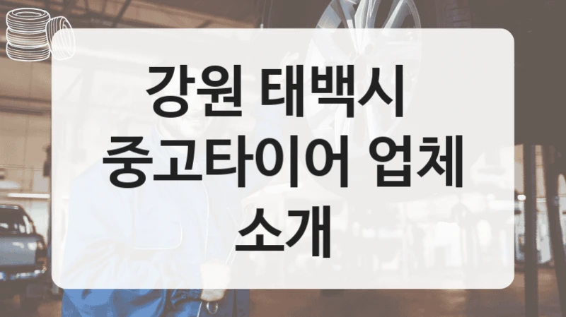 강원 태백시 
중고타이어 업체 소개