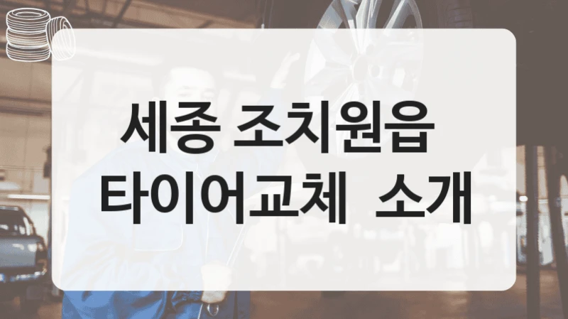 세종 조치원읍 
타이어교체  소개