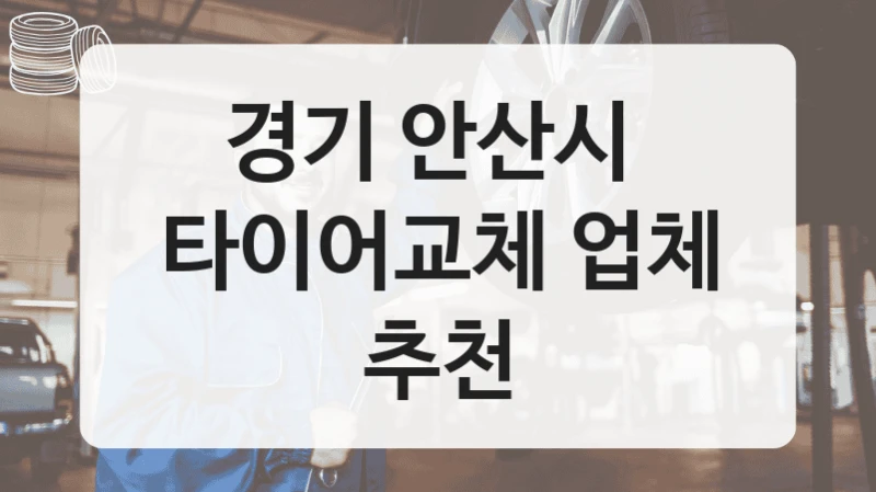 경기 안산시 
타이어교체 업체 추천